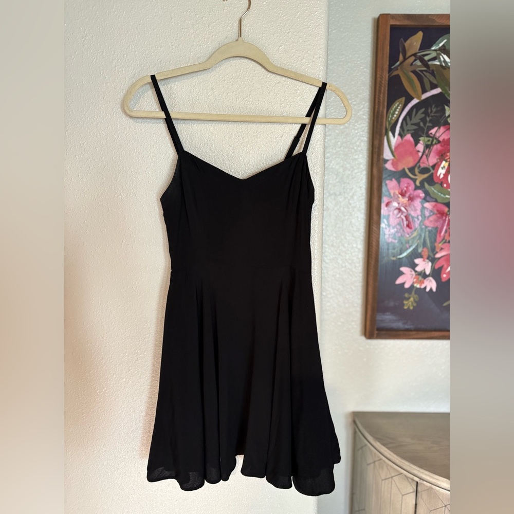 Talula Black Mini Dress with Spaghetti Straps